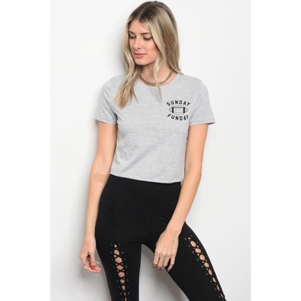 ⚡️5/$15 Sunday Funday 🏈 Crop Tee